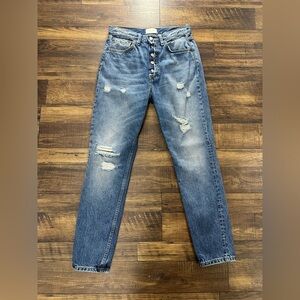 Boyish Relaxed Fit Distressed Blue Jeans